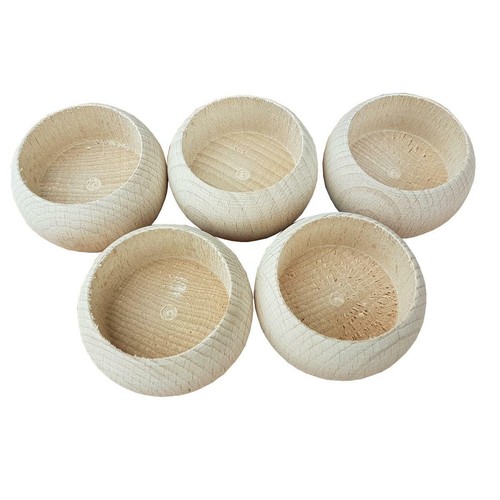 Wooden candle holders - set, of