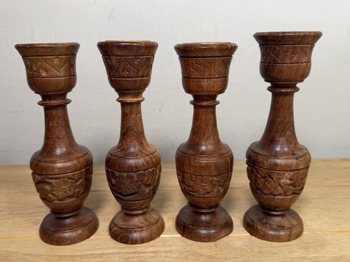 Vintage wooden hand turned - wooden,
