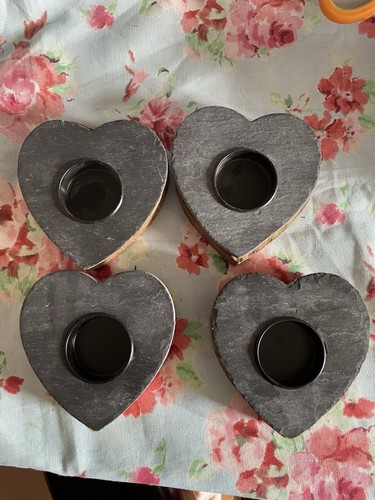 Set heart shaped wood - heart,