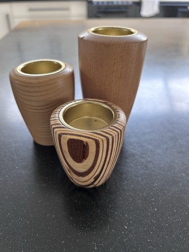 Set wooden light candle - set,