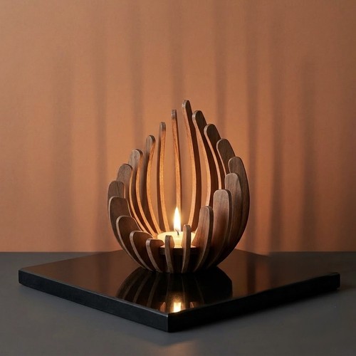 Handmade wooden lotus - handmade,