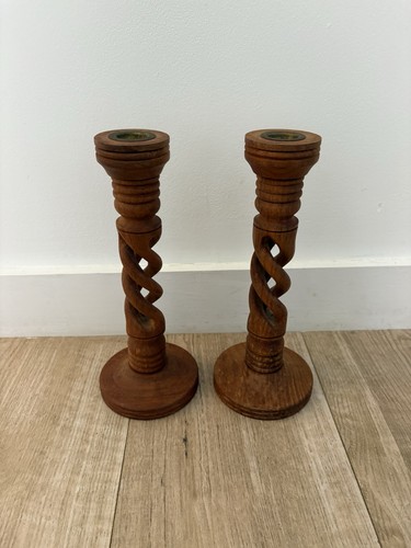 Pair vintage wooden - pair,