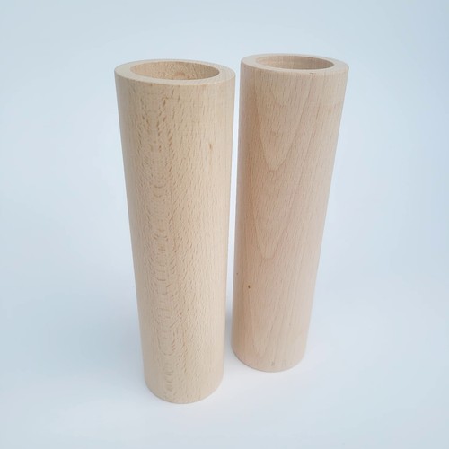 Wooden round candle set - round, of