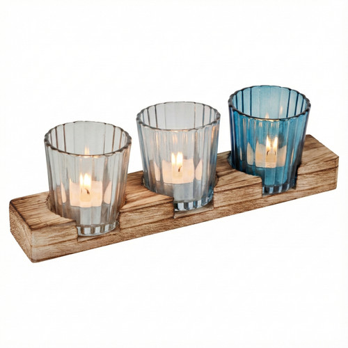 Glass tea light candle - 3,