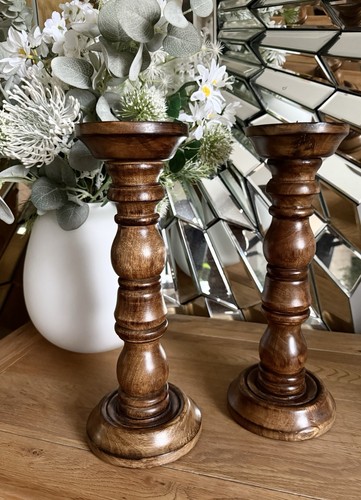 Pair chunky vintage turned - of,