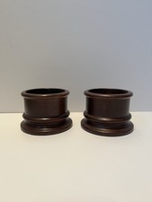 Pair Wooden Candle Holders For