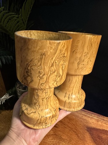 Vintage spalted beech wooden - vintage,