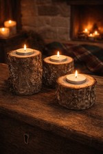 Wooden Tealight Candle Holders