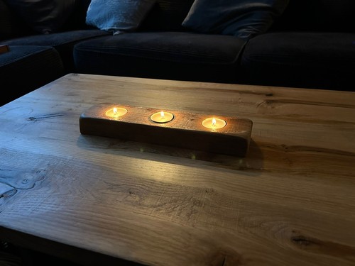 Oak tea light candle - oak,