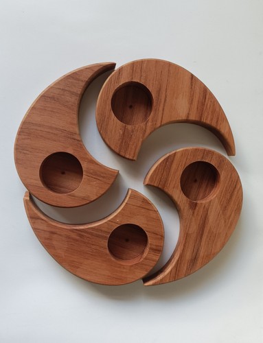 Kiwi candle holders wooden - candle,