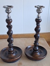 Vintage Wooden Candle Holders