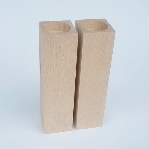 Wooden square candle set of - wooden, candle,
